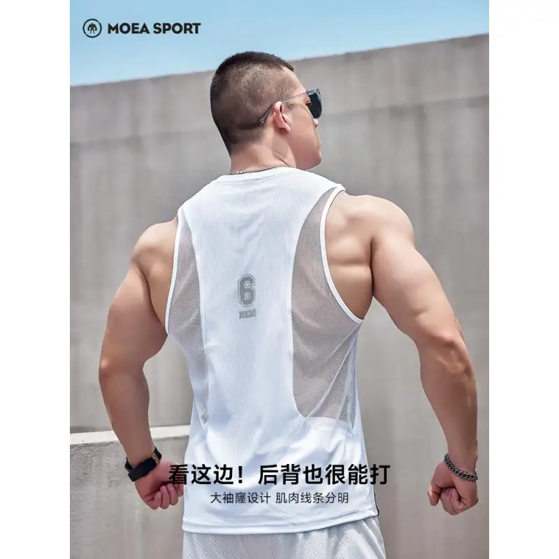 DROZENO Vest Double-layer Mesh Men's Summer Quick-drying Training Clothes Fitness Running