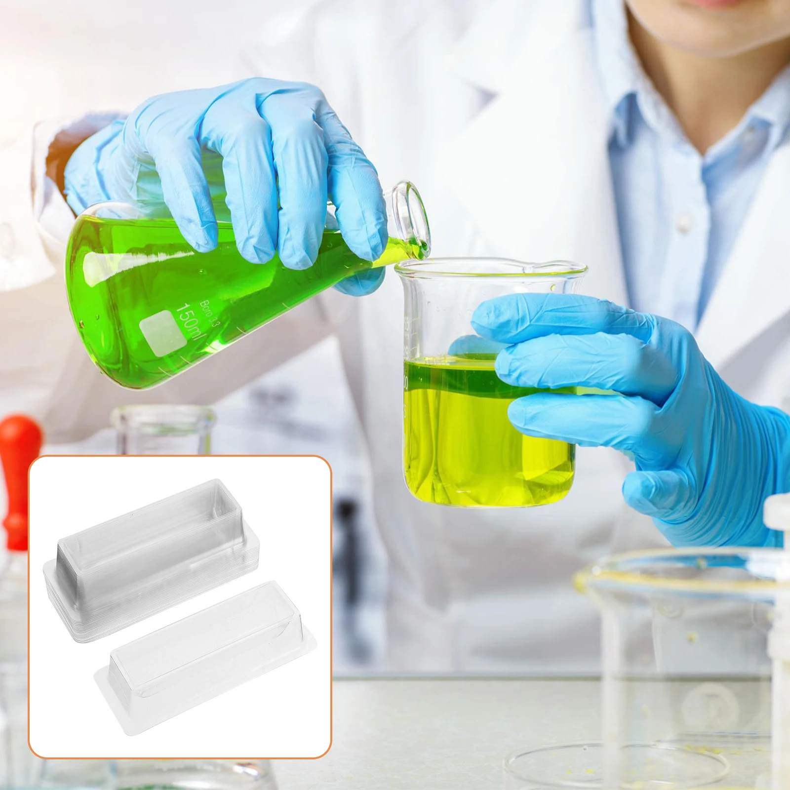 

20 Pcs Liquid Sample Filling Tank Small Plastic Loading Slots Reagent Container