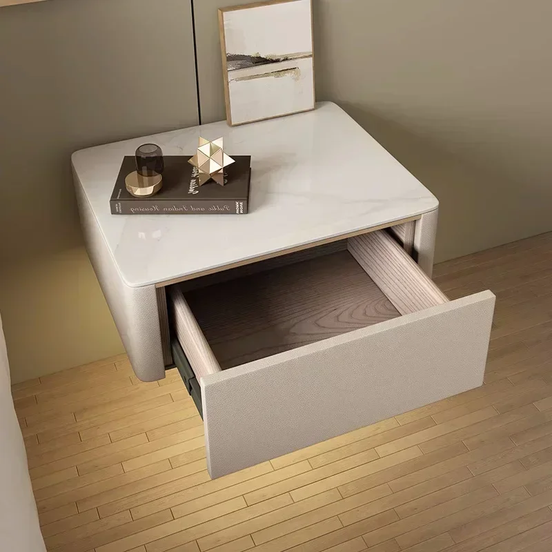 Modern Style Creative Floating Nightstand 1 Drawer Bedside Table