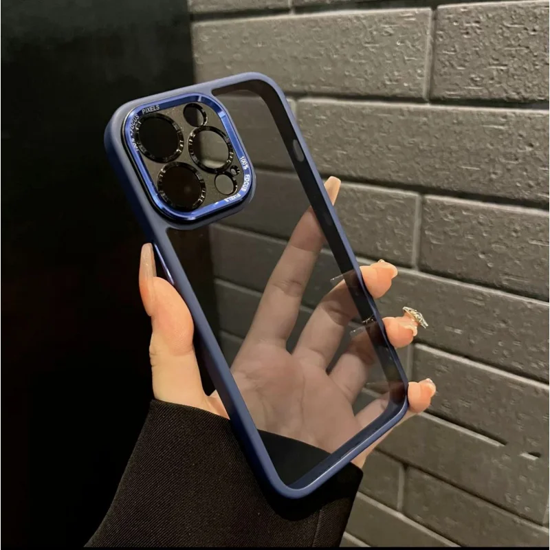 Подходит для металлического Lensiphone14New Apple13proMaxPhone case13Full cover transparent12