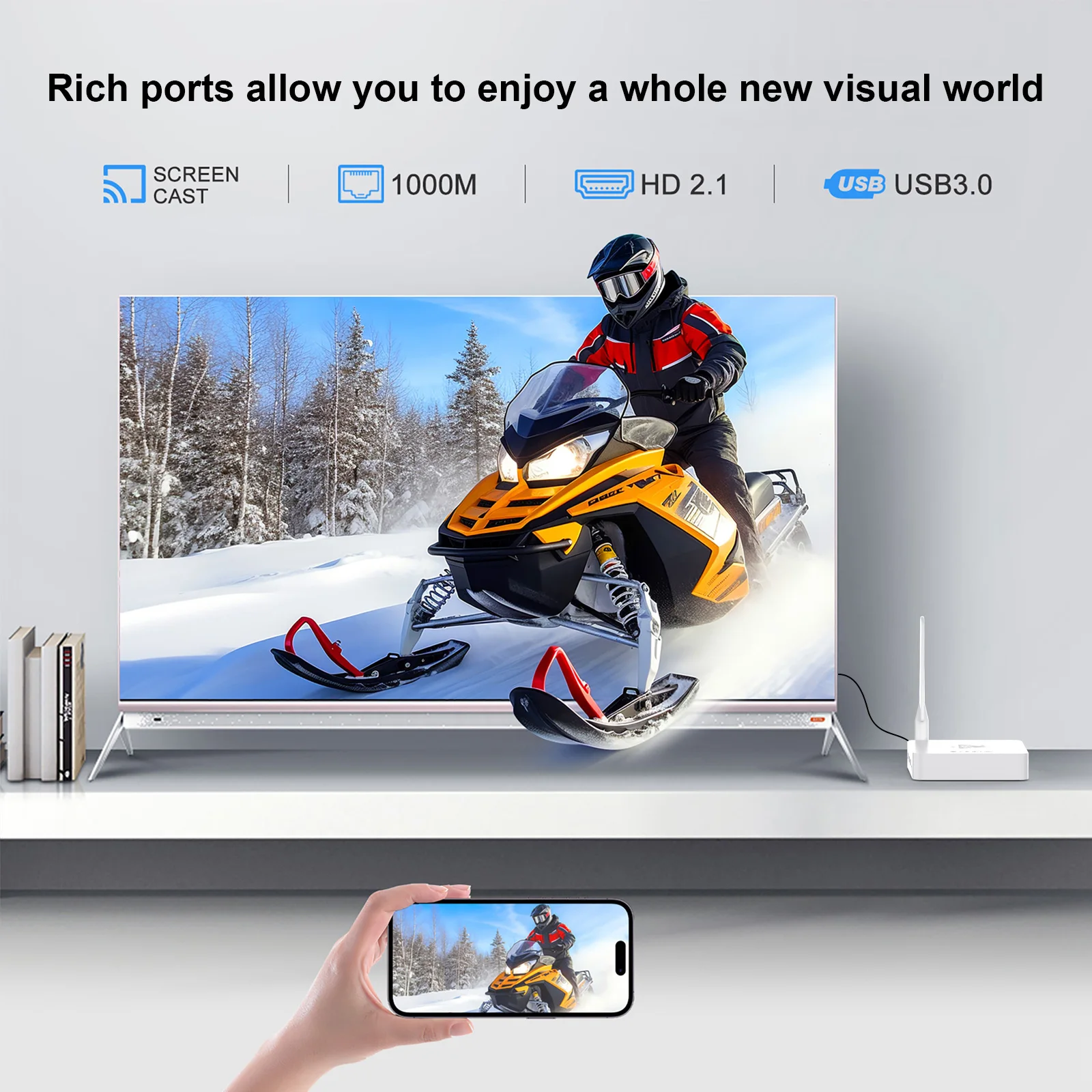 Smart TV Box H96 Max M12 Amlogic S928X Andriod11 8K Wifi6 BT5.4 Sprachfernbedienung Media Player Android AI Set Top TV Box