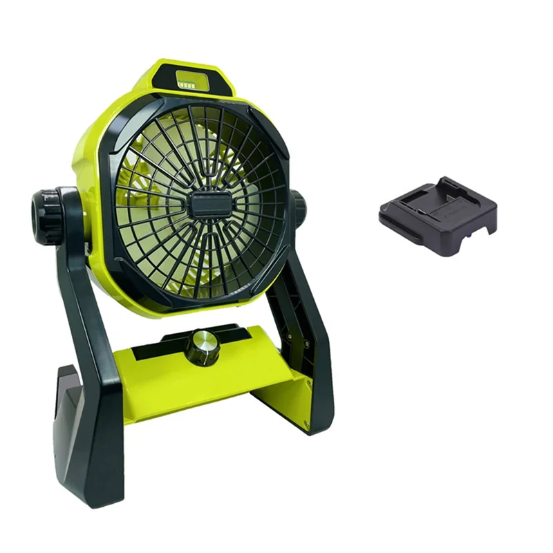 

ABYN-For 18V Li- Battery With Adapte Work Fan With LED Light Portable Cordless