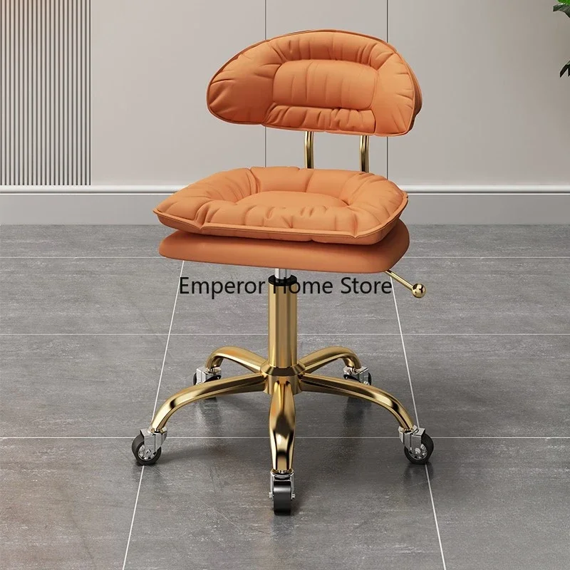 Barber Large Worker Office Chair Beauty Salon Stool Lifting Nail Technician Home Backrest Chair Furgle Gaming Office Furniture