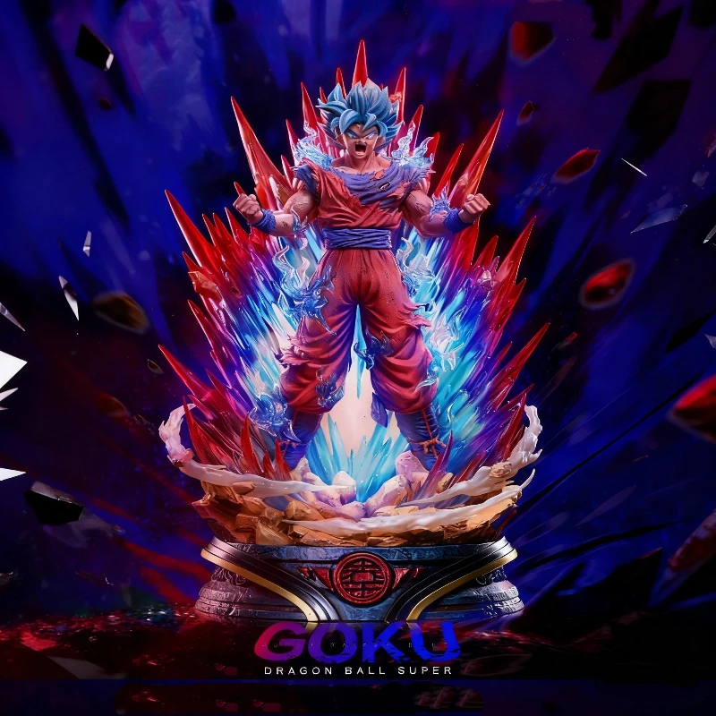 

Dragon Ball 45 см Super Saiyan Blue Kaio-ken Goku Фигурки с основанием ПВХ Аниме Статуя Модель Игрушка Домашний Декор Коллекционный Подарок