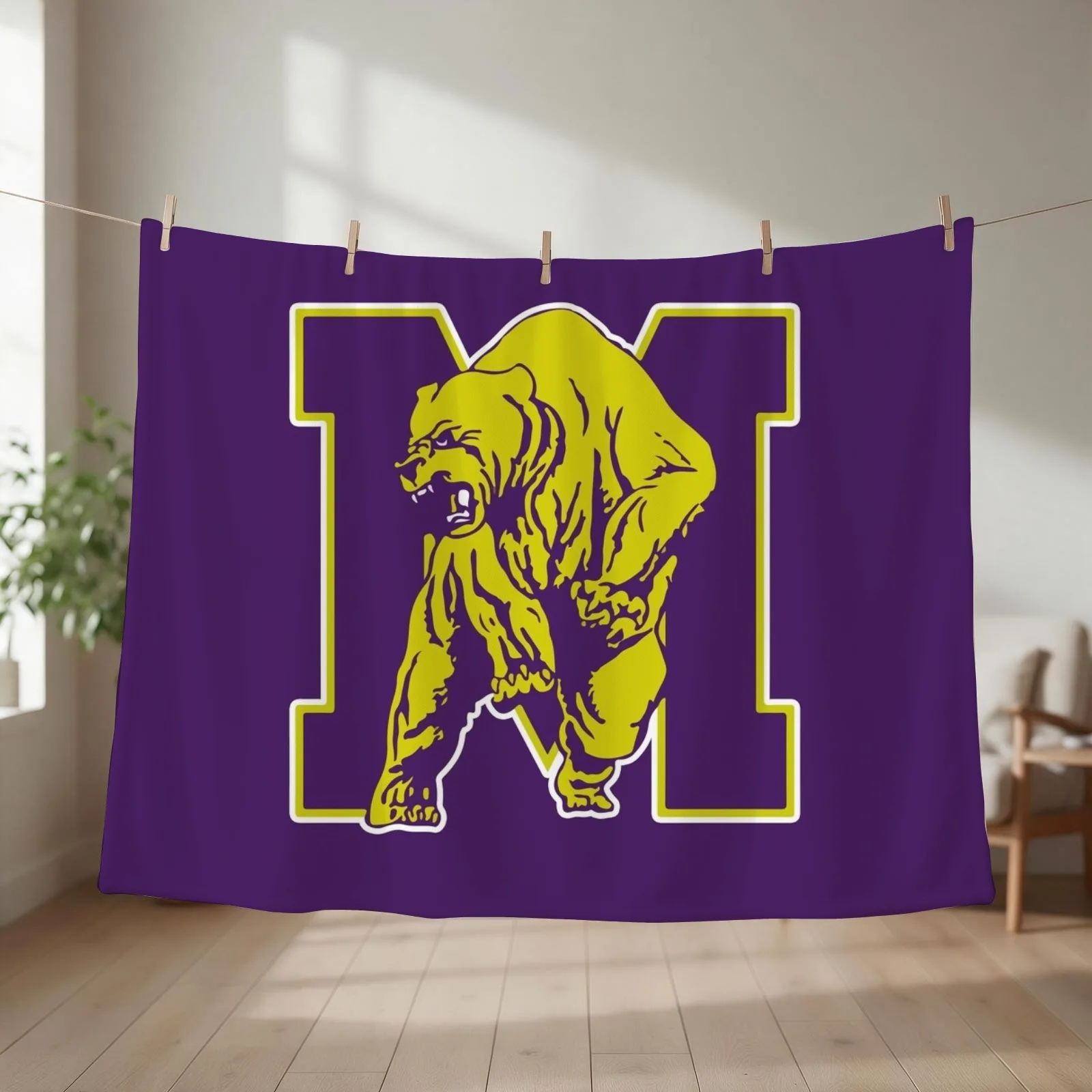 Miles College Throw Blanket couch cozy soft plush fuzzy picnic outdoor blanket