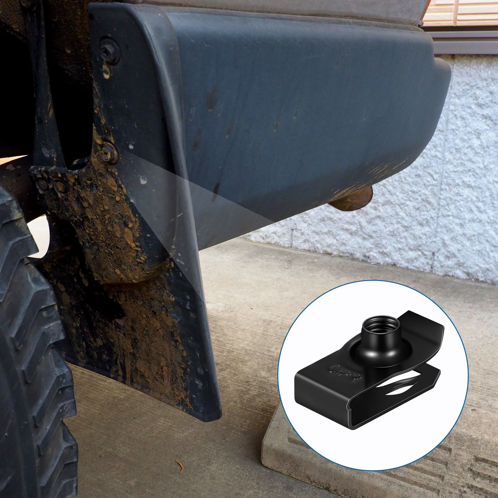 

U Shaped Metal Nuts Clips Fasteners Car Panel Bumper Parts Mud Flap Grille Attachment Type Hardware Multiple Pieces