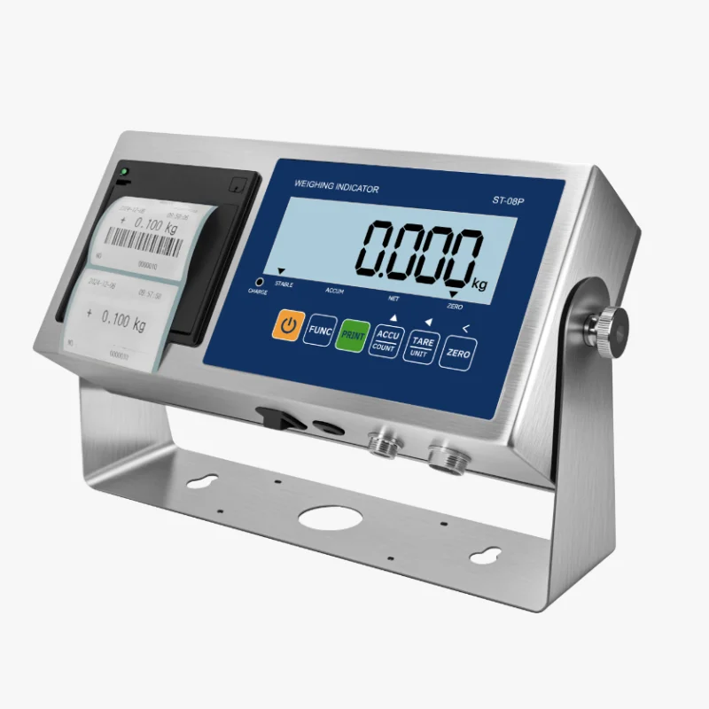 Weighing ST-08P Label Printing Electric Scale Machine Display Bench Floor Scale Industry Precision Indicator With Printer
