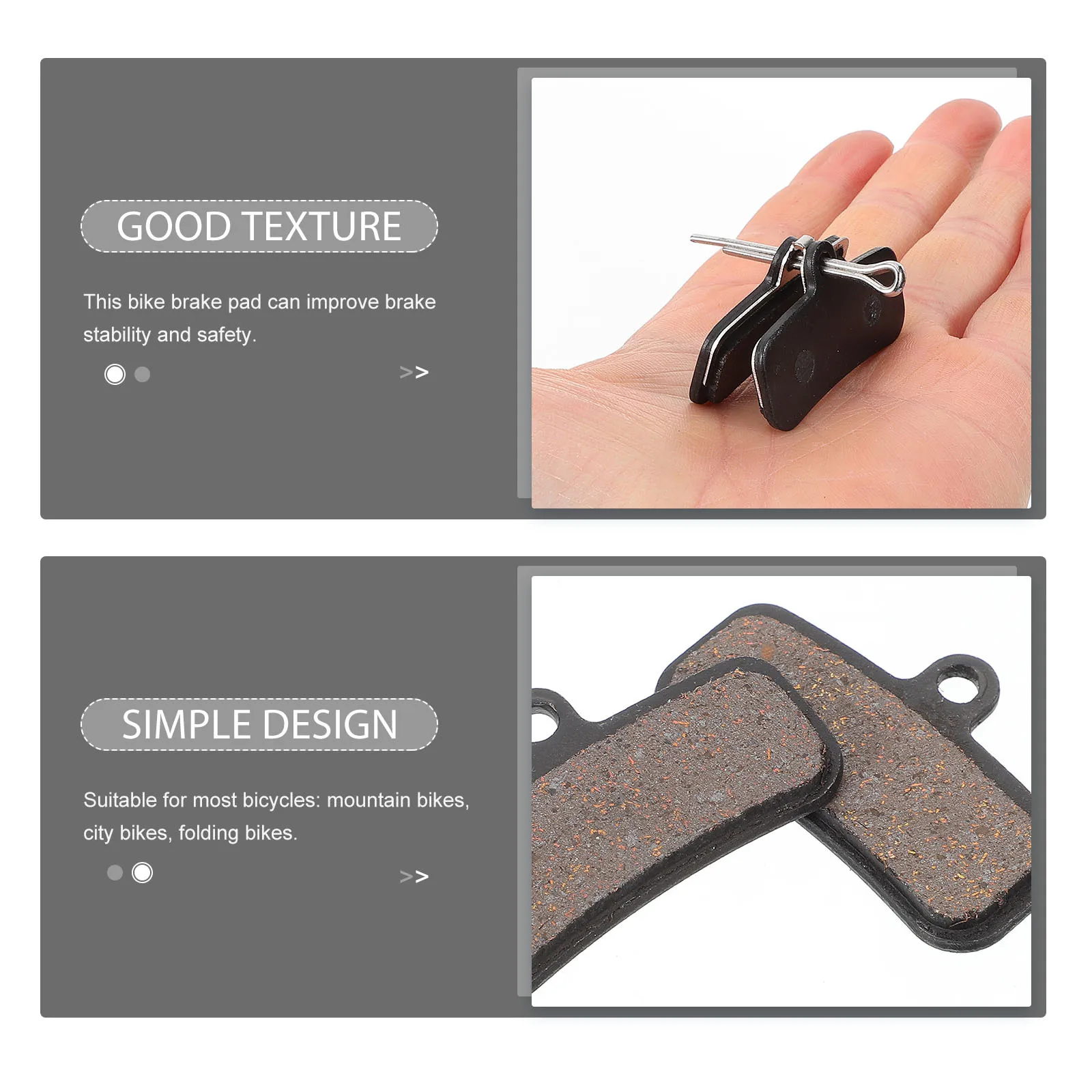 

2Pairs Brake Pads Mountain Bike Disc Thick Wear-Resistant Cycling Brake Block for Bicycle Scooter Road Bike Long-Distance Travel