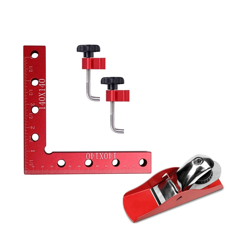 

Aluminium Alloy Right Angle Square Adjustable Corner Clamping Ruler 90 Degrees Auxiliary Fixture Clip