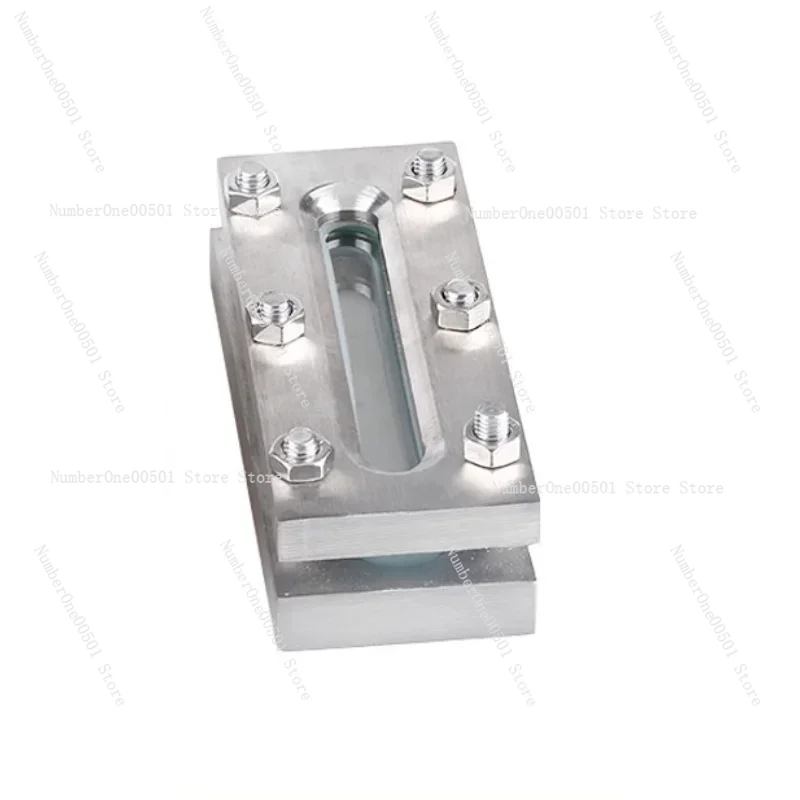 

304 Stainless Steel Sight Glass Rectangular Level Gauge with Flat Welded Design for Liquid Observation