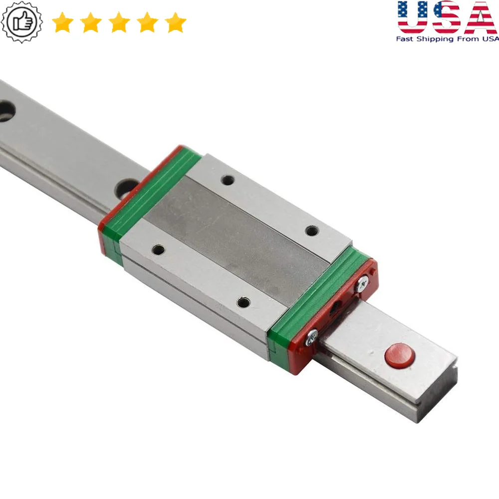

500mm MGN15 Linear Rail Guide with MGN15H Carriage Block CNC Machine and 3D Printer High Load Conditions Adjustable Stoppers