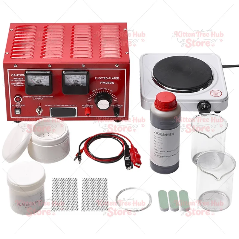 equipment set 24K black gold liquid jewelry gold processing water immersion brush platElectroplating machine small gold plating