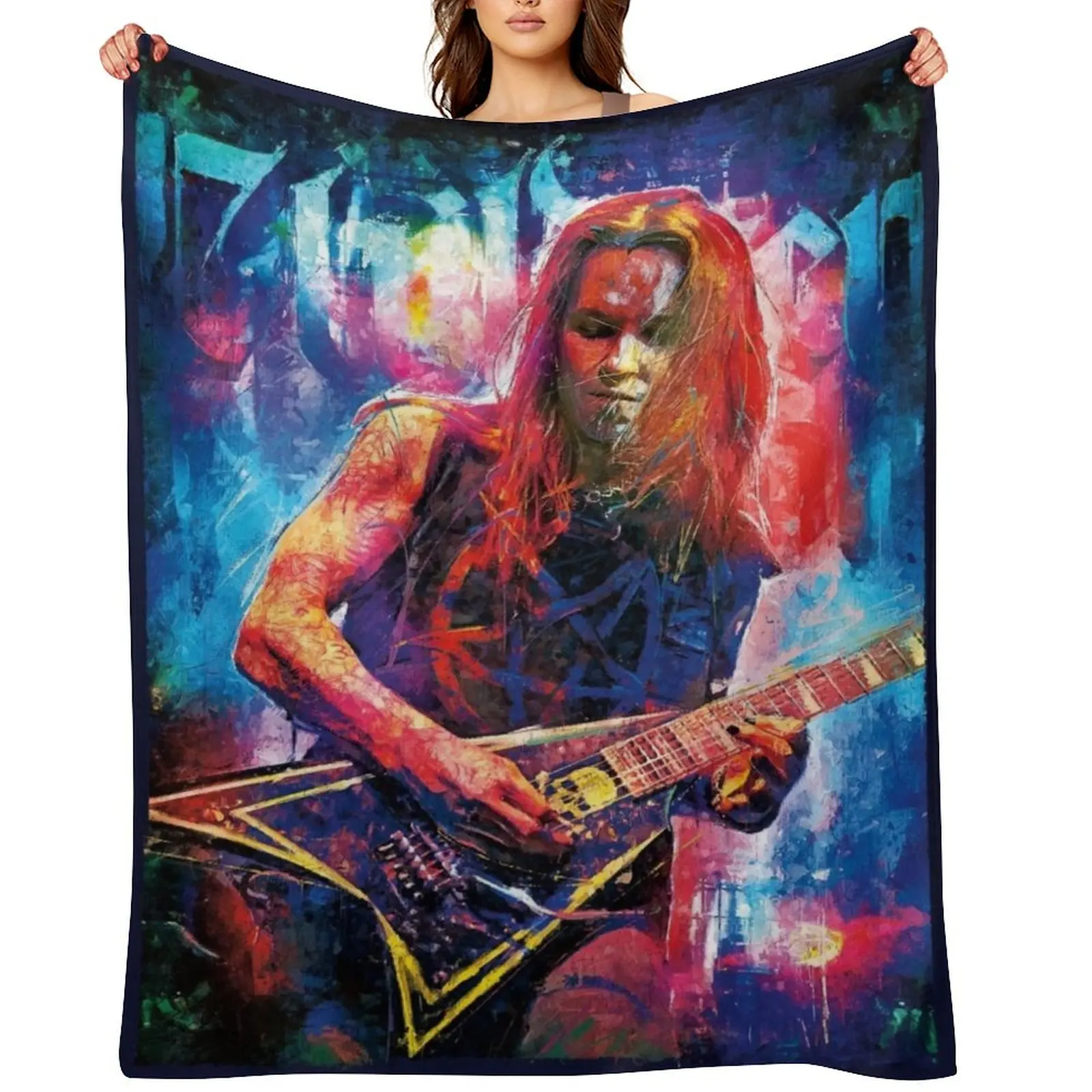 

Children Of Bodom’s Alexi Laiho frontman tribute art Throw Blanket Thins Moving Fashion Sofas Blankets