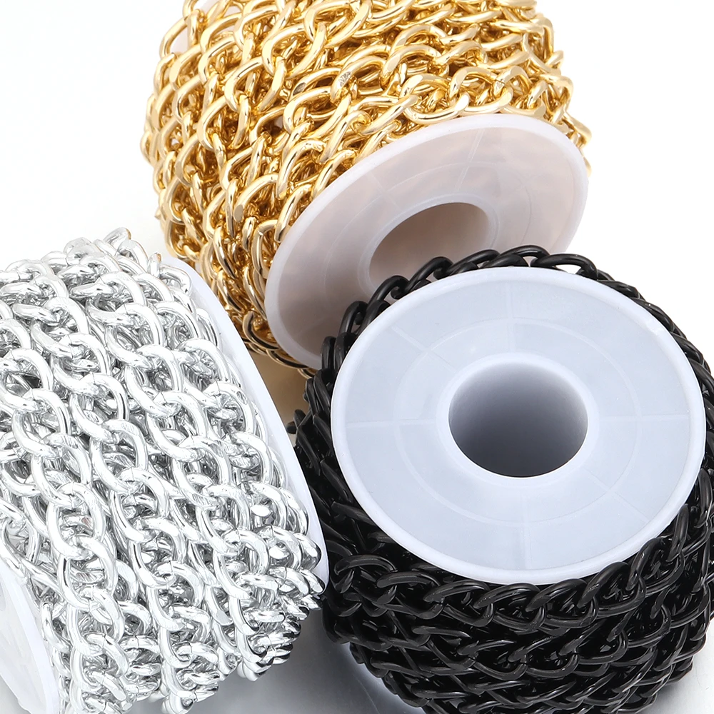 

5yards Fashion Twisted Aluminum Chain Jewelry Metal Chains For Jewelry Making DIY Bag Chain Sunglass Chain Necklace Accessories