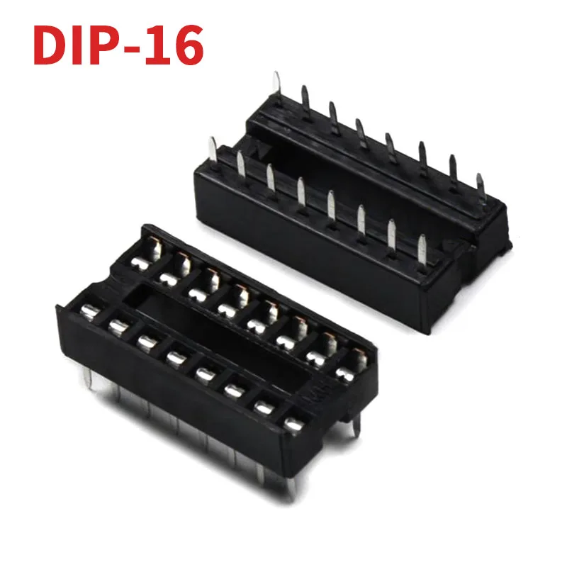 10PCS IC Sockets 2.54mm spacing DIP6 DIP8 DIP14 DIP16 DIP18 DIP20 DIP24 DIP28 DIP32 DIP40 DIP42 pins Connector DIP Socket