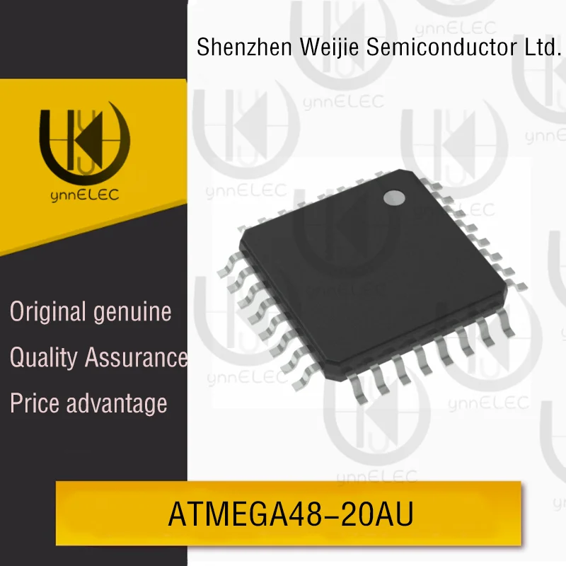 ATMEGA48-20AU ดั้งเดิม, MCU AVR 8 บิต, 20MHz, แฟลช 4KB, 32 พิน TQFP