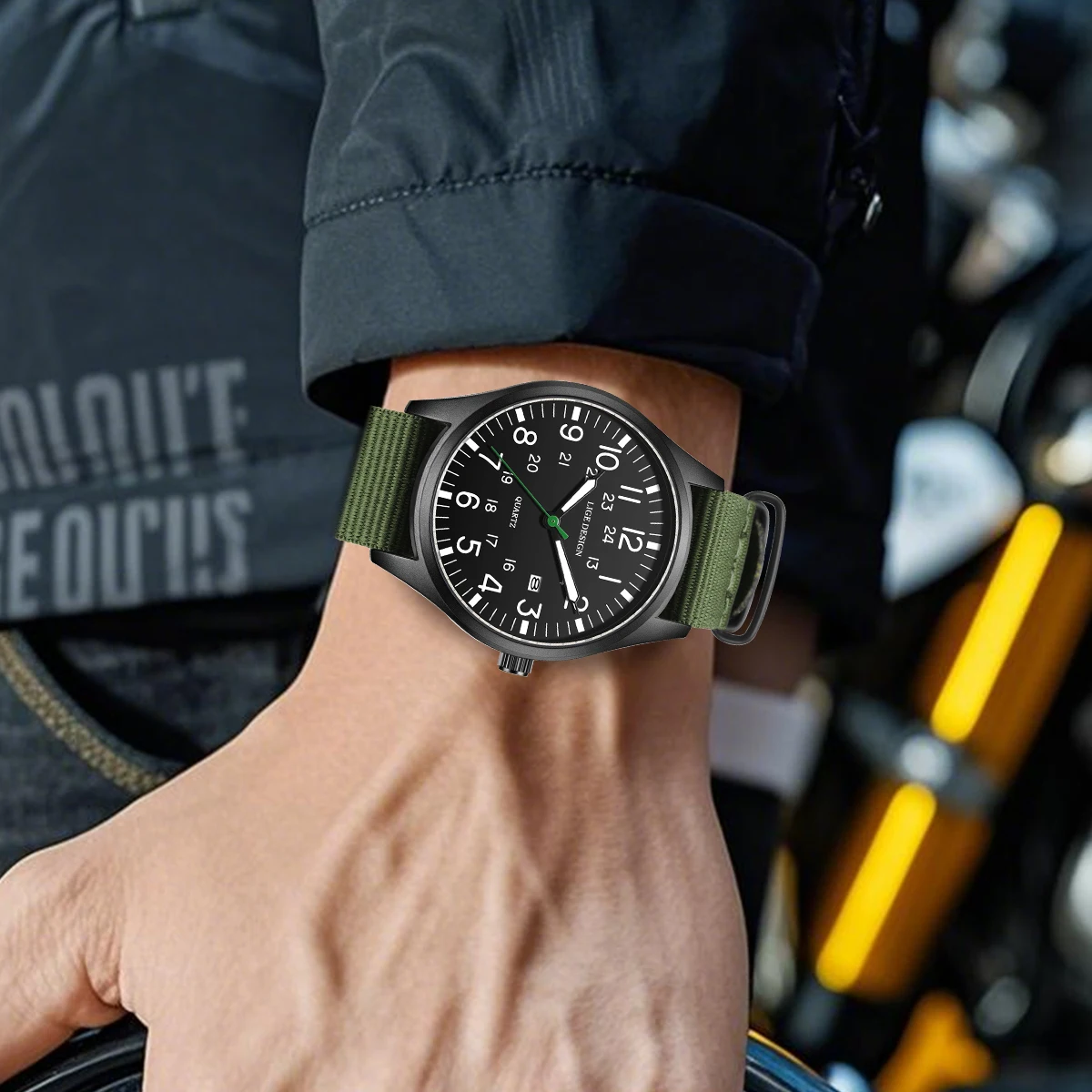 LUIK Topmerk Luxe Heren Quartz Horloge Datum Nylon Leer Waterdicht Lichtgevende Militaire Sporthorloges Voor Mannen relogios masculino