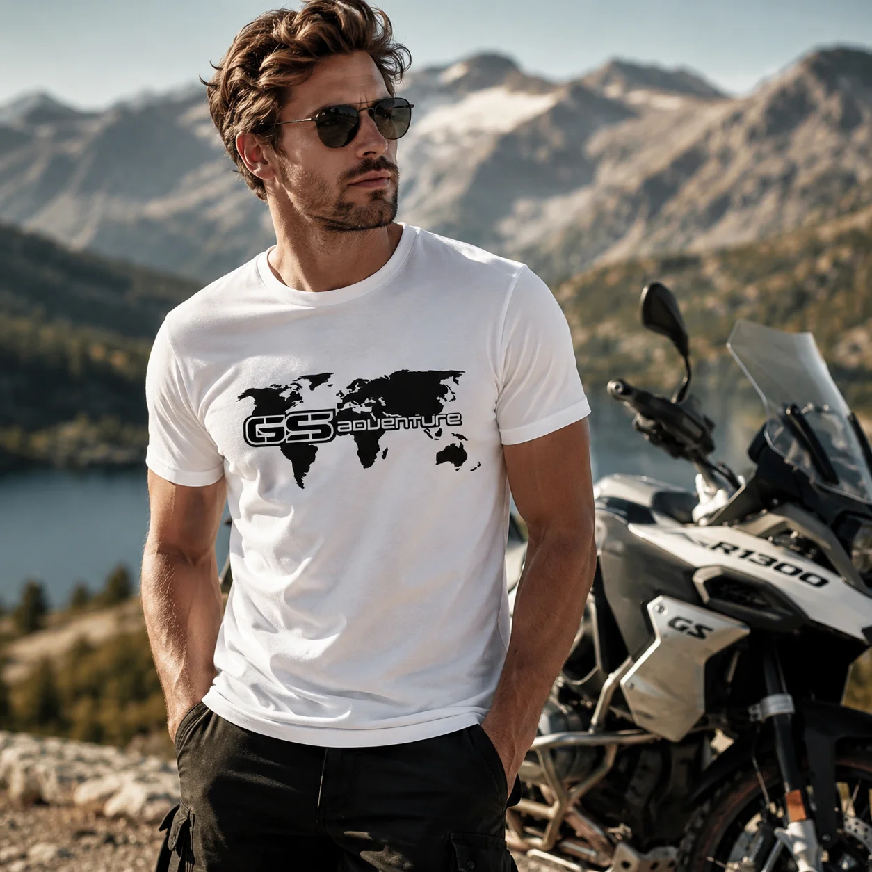 New 2026 R1300GS Motorcycle T Shirt GS Adventure Rider Fan Cotton Short Sleeve Tee Casual Summer Streetwear Unisex Clothing
