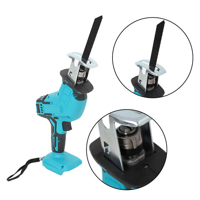 18V 3000 RPM/Min Cordless Electric Reciprocating Saw Portable Metal Wood Cutting Machine Tool Variable Speed For Makita Battery