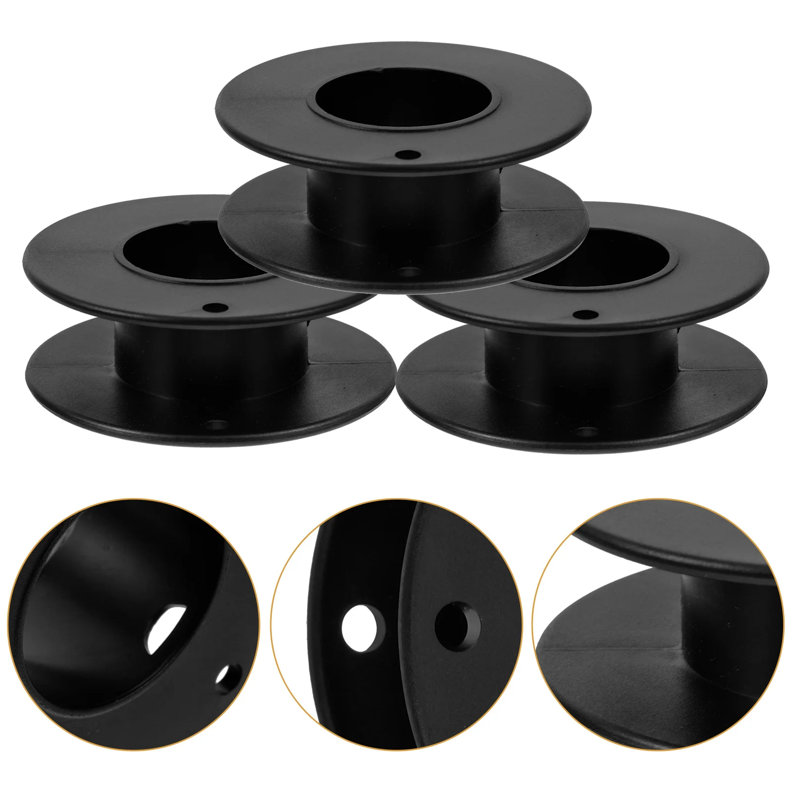 12 قطعة بكرات خيط مدمجة مادة بلاستيكية متينة لون أنيق للخياطة والتطريز بكرات حامل ملحقات الخيط