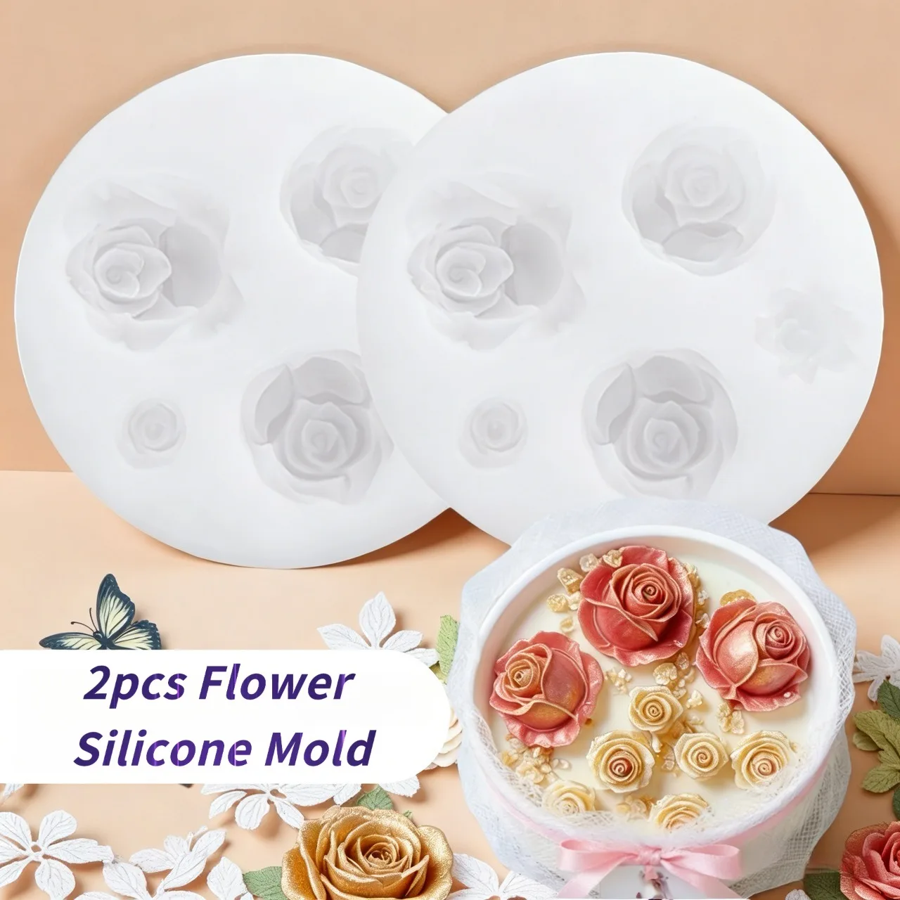 Lotusblüten-Silikonform, zum Basteln von Harz – geeignet für Kerzen, Heimwerker, Valentinstag, Muttertag, Weihnachtsdekoration – Detail 17