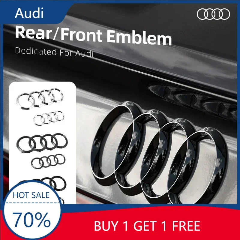 

B4 S5 Auto Accessories For Audi A1 A3 A4 A5 A6 A7 A8 Q2 Q3 Q5 Q7 Car Logo 4 Ring Front Grille Badge Rear Luggage Compartment Sti