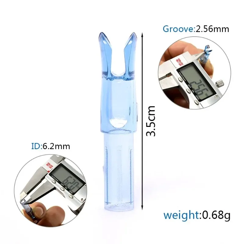 50 قطعة ID 6.2 مللي متر الرماية نوك السهم نهاية Y نوك الكربون الألياف الزجاجية السهم اطلاق النار ملحق #6