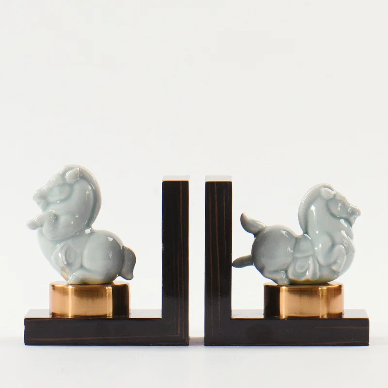 

Modern study bookcase jewelry, book file jade porcelain ornament