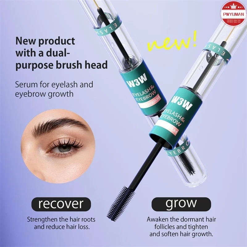 Siero per la crescita rapida delle ciglia 7 giorni Potenziatore naturale per sopracciglia Più lungo Più pieno Più spesso Allungamento Curling Soluzione per ciglia Prodotto per il trucco