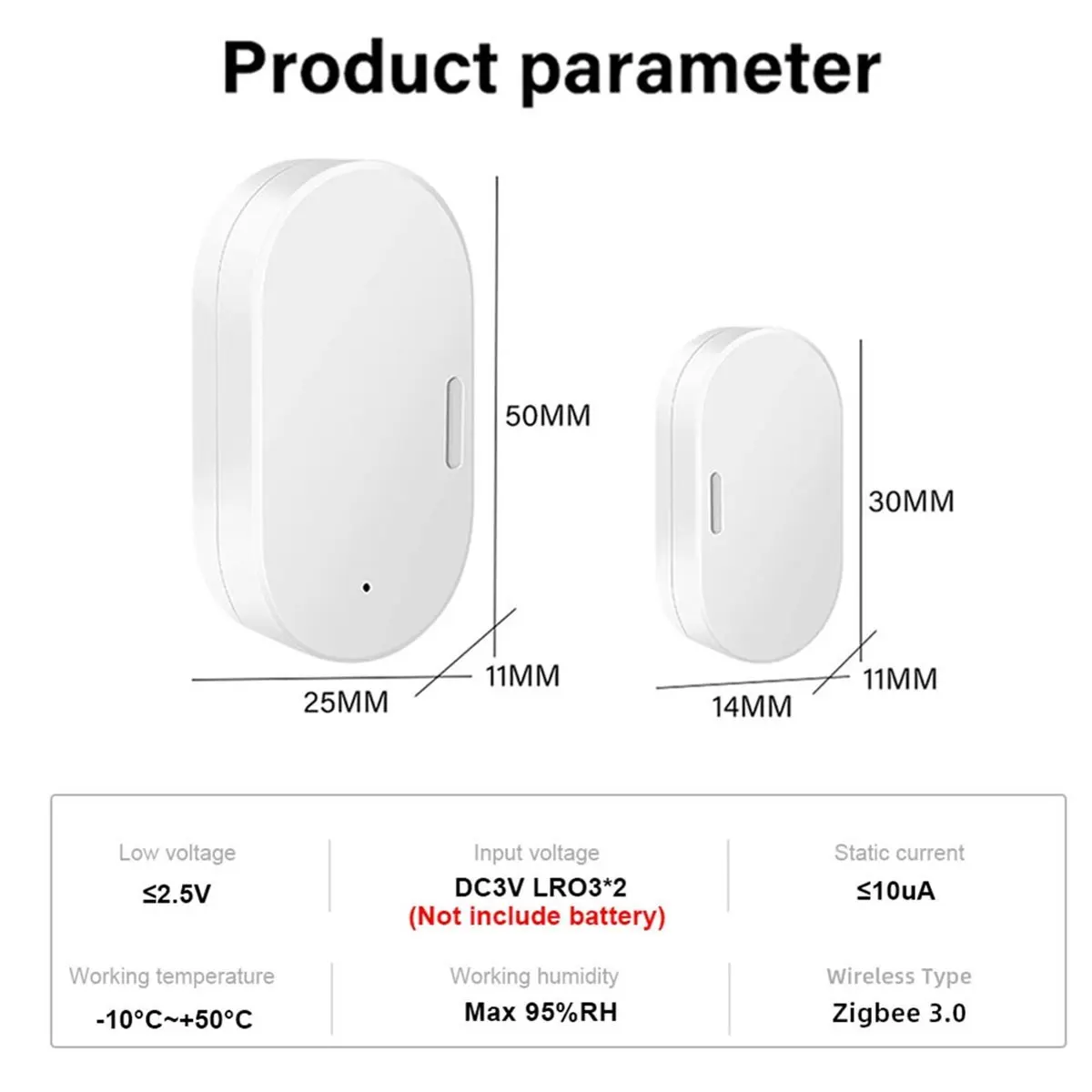 fine Zigbee Door Sensor Wireless Magnetic Window Open Closed Alarm Detector Works Zigbee2MQTT for Alexa Google Need Gateway