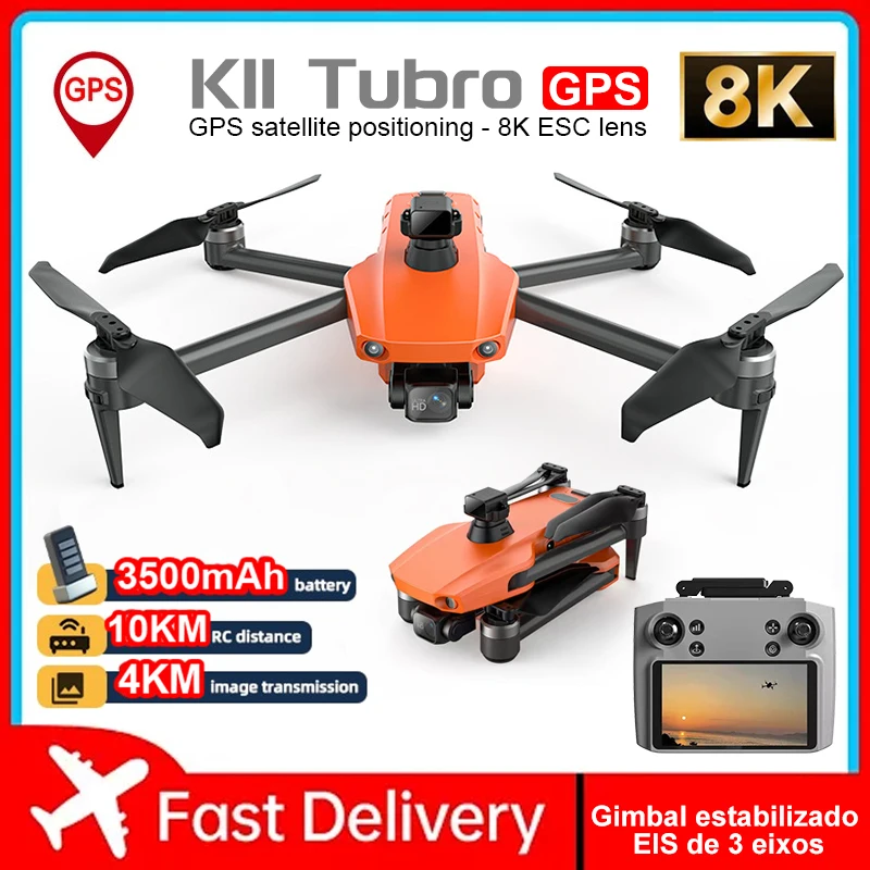 K11 Tubro GPS 전문 장애물 회피 드론, 3 축 짐벌, 8K 듀얼 카메라, FPV 브러시리스 쿼드콥터, VS SG906 MAX2