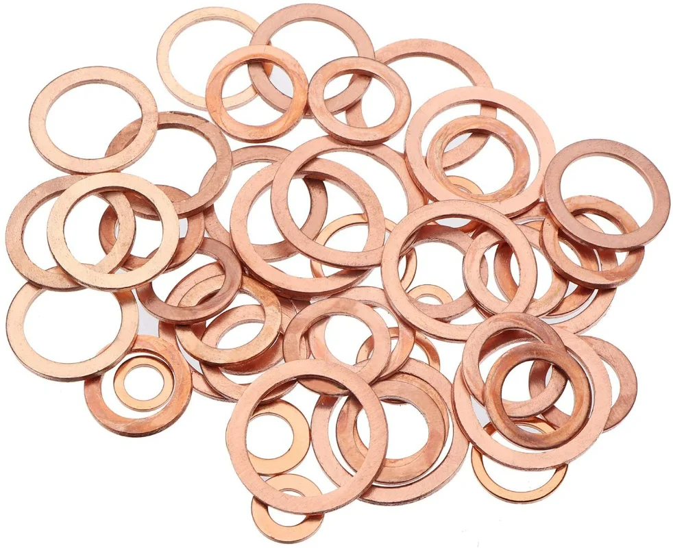 280pcs Aluminum/Copper Sealing Solid Gasket Washer Sump Plug Oil for Boat Crush Flat Seal Ring Hardware Accessories Kit M5-M20