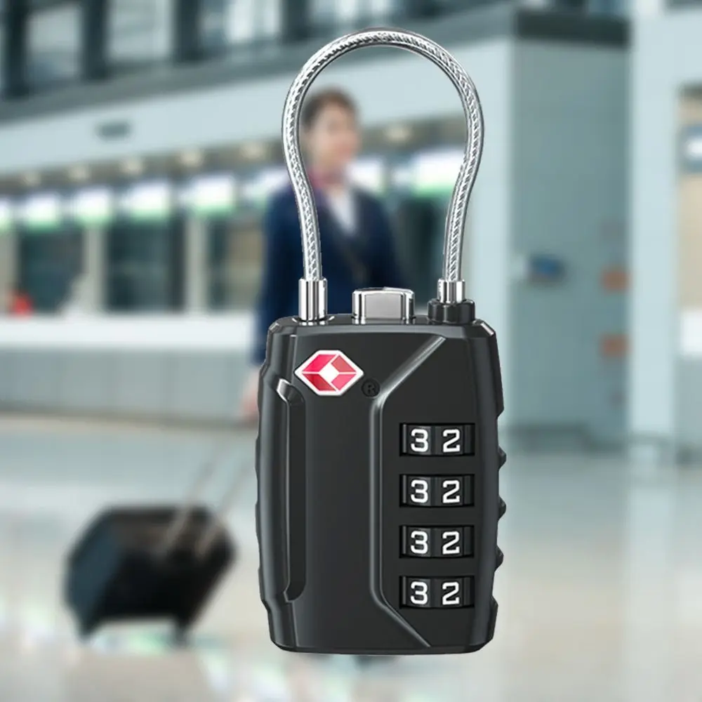Portable Padlock Cabinet Locker 3 Digit Combination Lock Customs Password Lock Suitcase Luggage Coded Lock Security Tool