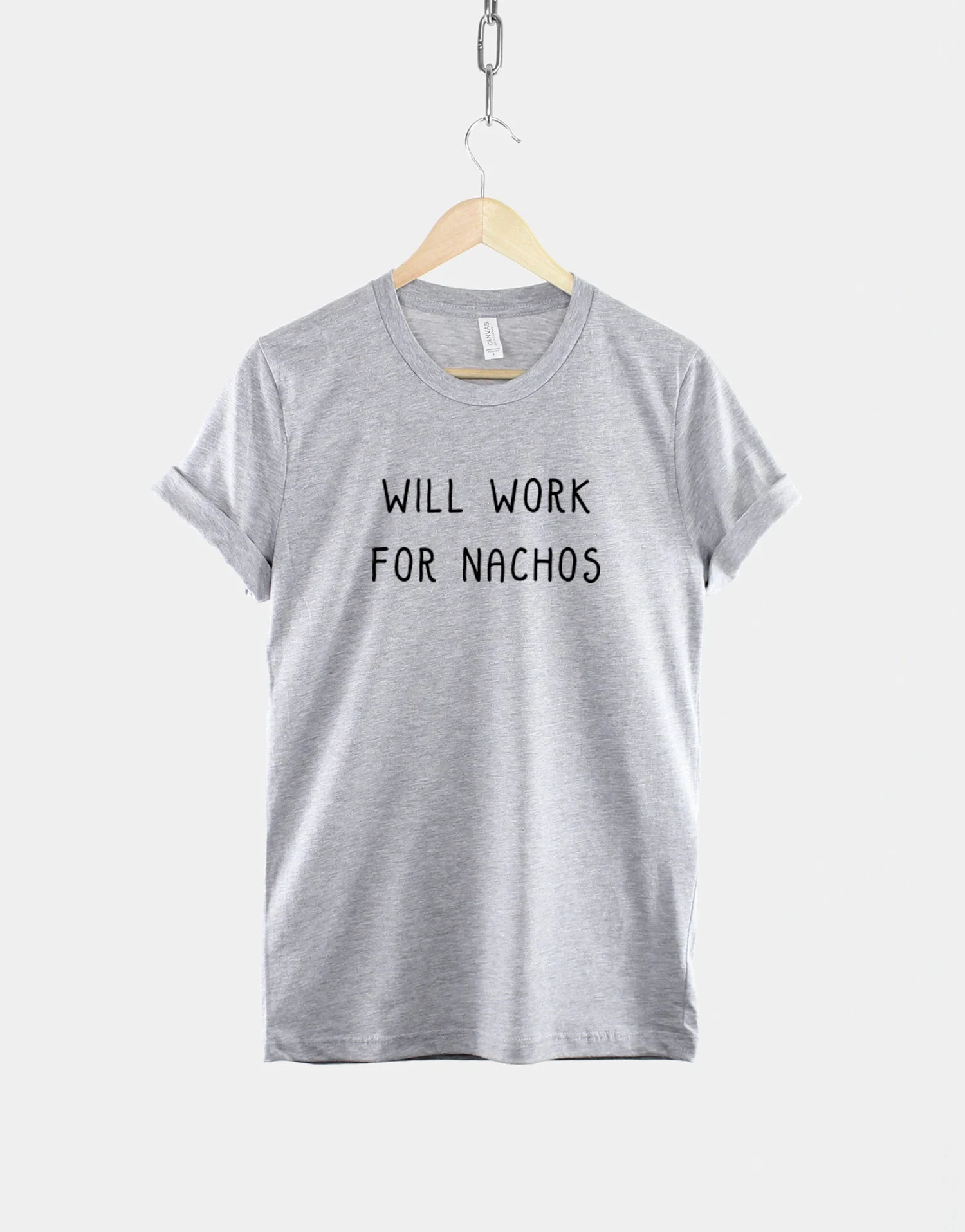 Will Work For Nachos Men Women Cotton T-Shirt Food Gift Graphic O-neck short sleeve Tee Oversized Summer Tshirts streetwear Tops