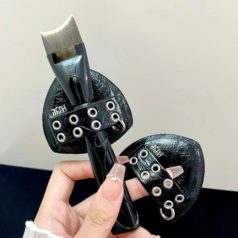 Lishu 2 SZT. Dwustronne Gąbeczki do Makijażu Punk Czarny Ananas Poduszka Powietrzna do Podkładu Gąbeczka do Makijażu na Mokro i Sucho Ultra Miękka Narzędzie do Makijażu