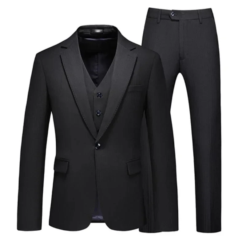 

ZPMN40 Groom wedding dress nightclub host suit three-piece suit