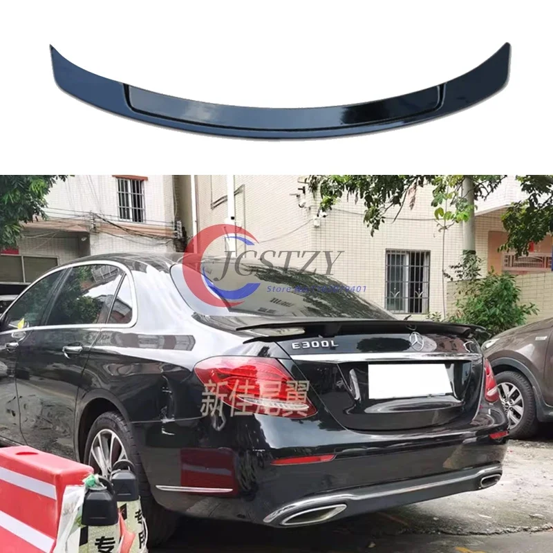 For Benz C-class W213 Spoiler 2015-2020 C180 200 260 300 C63 Real Carbon Fiber/ ABS Glossy Black Car Rear Trunk - view 2