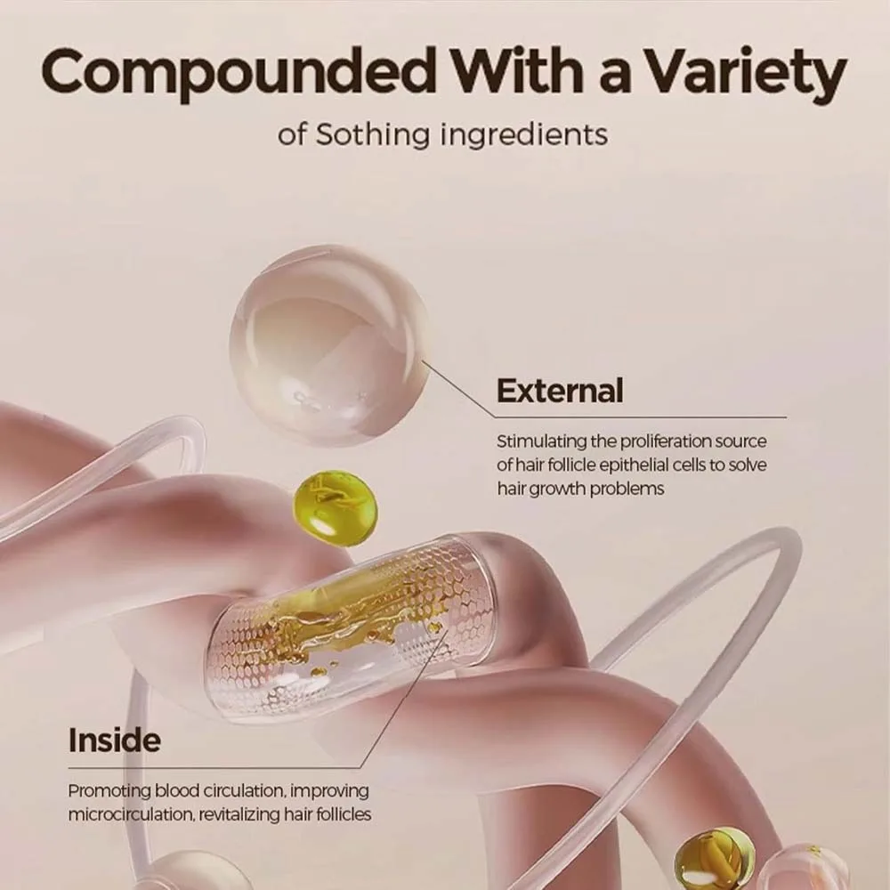 

30ML Hair Growth Essence Clear and Transparent Dropper Anti Hair Loss Serum Sesame Extract Vitamin E Hair Root Nourishes