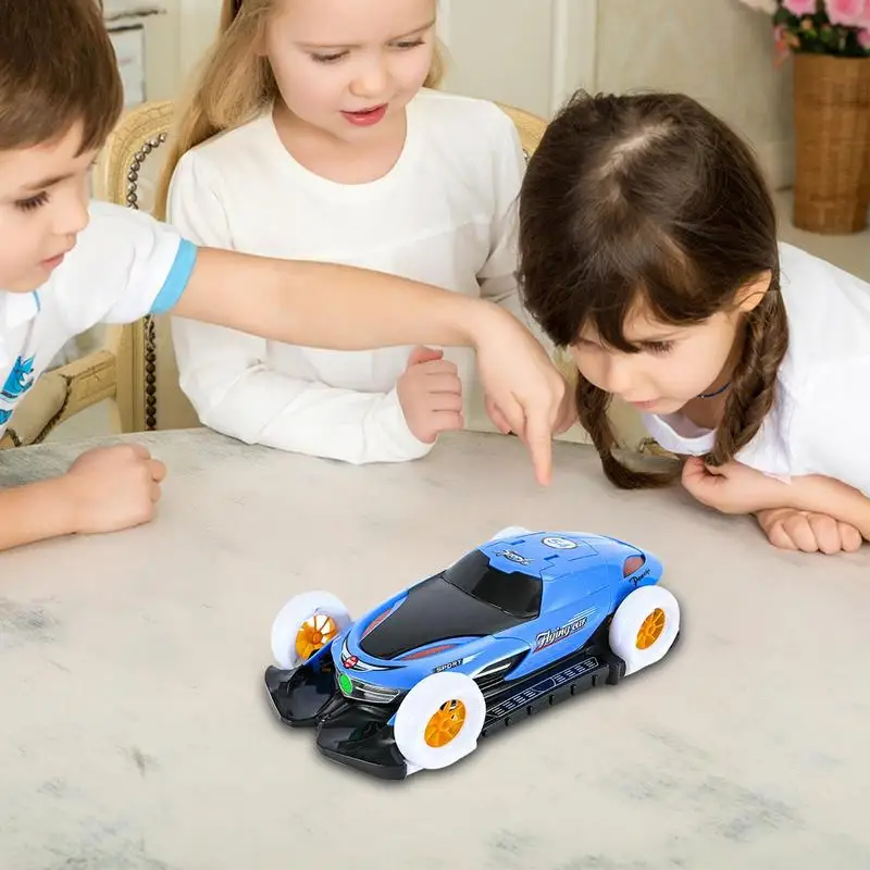 Electric Car For Kids 360 Degree Rotating Light Up Toys Car Toys With Music Colorful Small RC Drift Car Light Bright Toy For