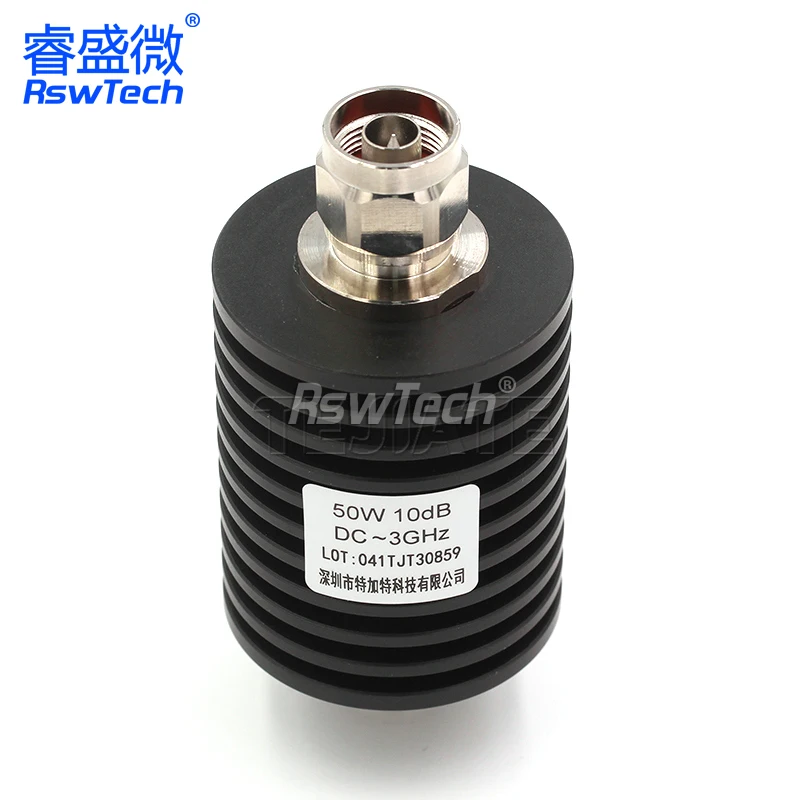 N-JK 50W Attenuator DC-3GHz 5DB-50DB RF Coaxial Fixed Ntype Male Dummy Load Plug Connector