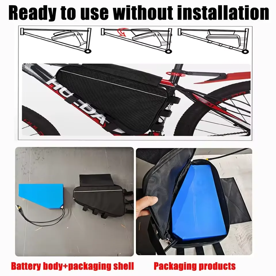 

Ebike Triangle 48V50AH 52v 45AH60ah Battery Electric Bike 52V 21700 Cell 72V 60V 35AH 40AH 60A BMS Huge Capacity 1000W2000W3000w