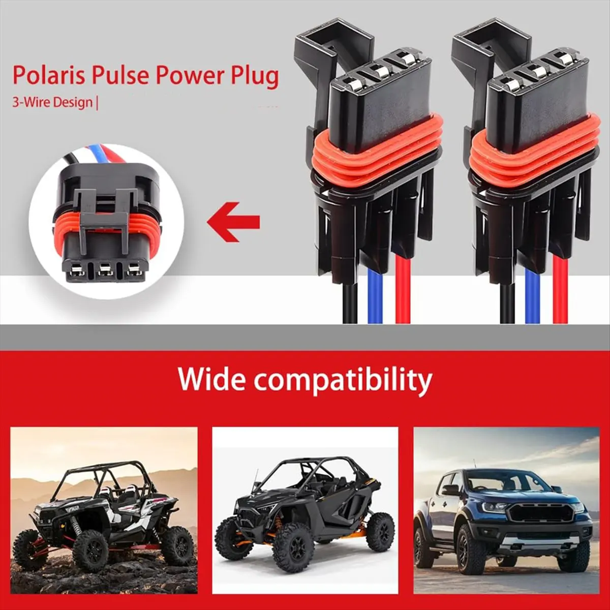 

DT57 LATEST MODEL 6 Pack Pulse Power Plug Connectors for Pulse Bar Wiring Harness for RZR General XP 1000 2018-2025