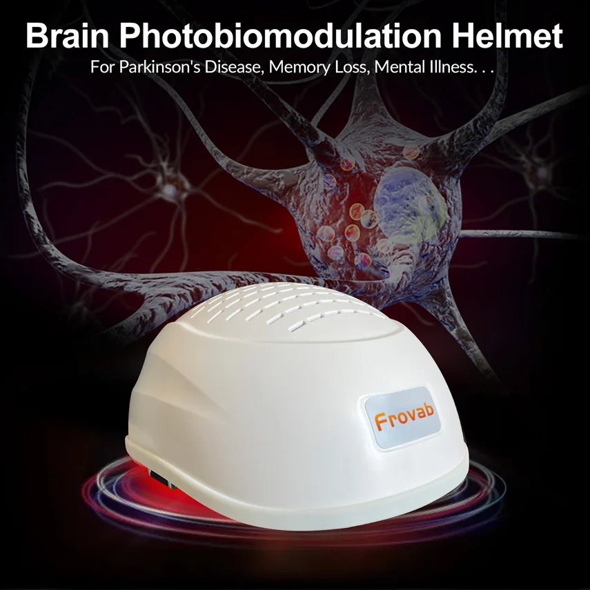 

Frovab 810nm Helmet Brain Stroke Treatment Led Near Infrared Red Light Photobiomodulation Therapy for Parkinson Depression