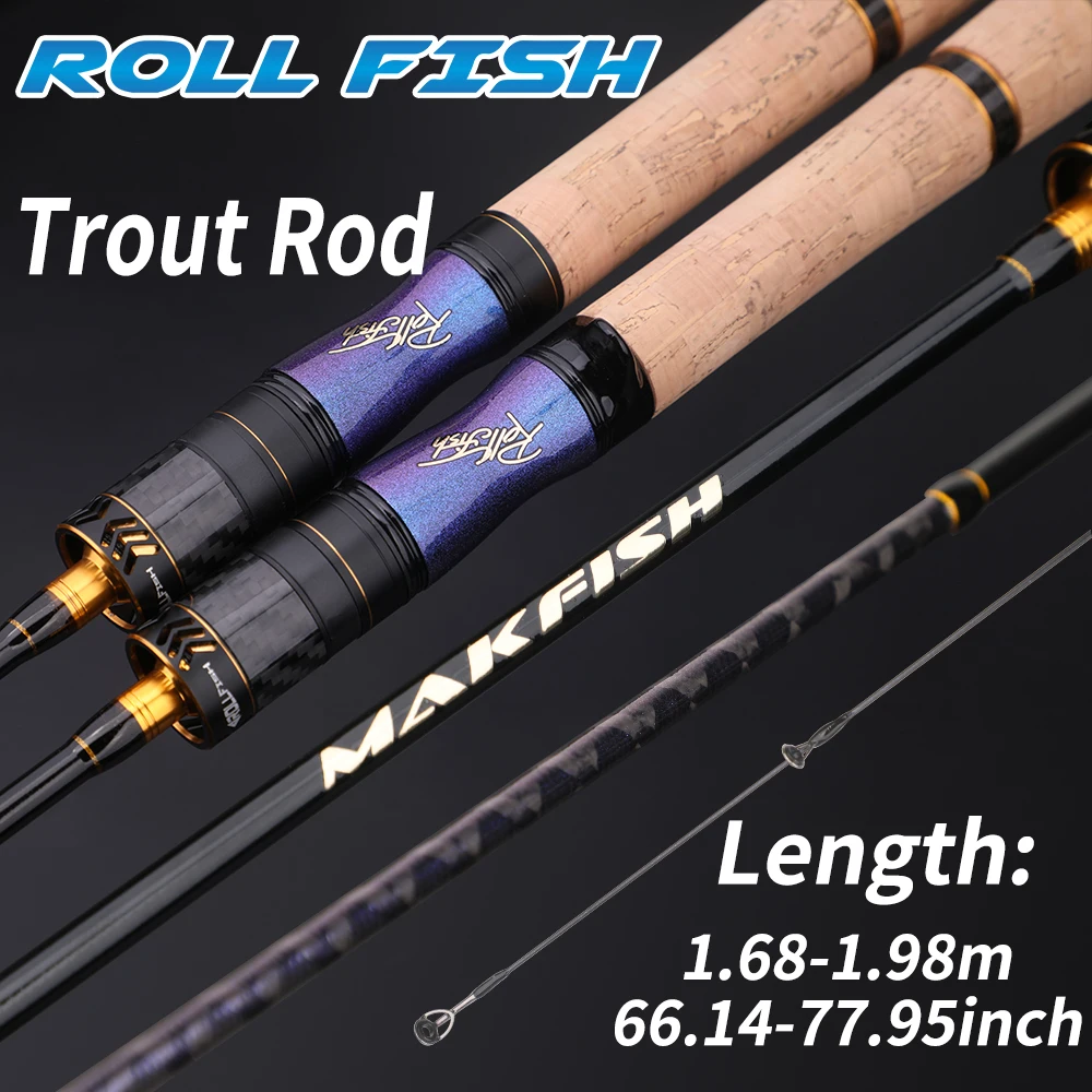 

Удочка ROLLFISH Ultra Light из углеродного волокна для спиннинговой и кастинговой ловли, класс мощности UL, для пресноводной ловли форели и баса, с чувствительным кончиком