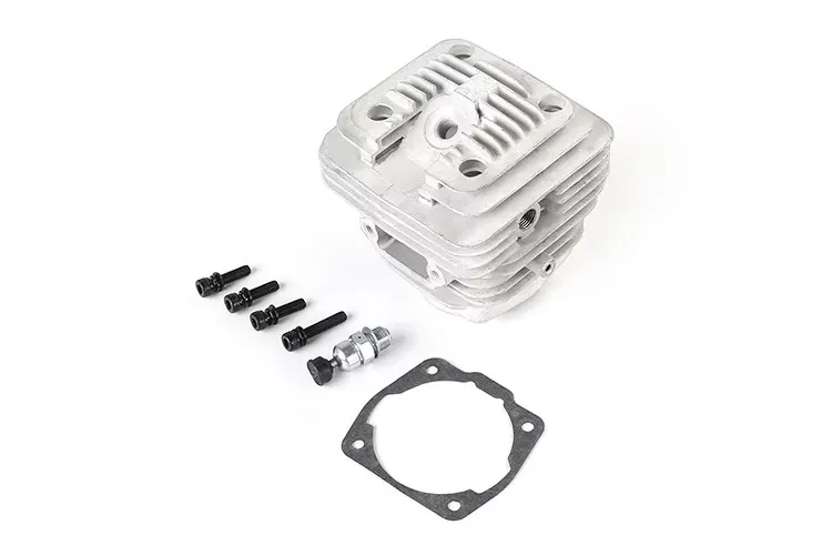 

CNC machined aluminum alloy 71CC 2 stroke engine cylinder with pressure reducing valve for ROFUN 71 CC engine
