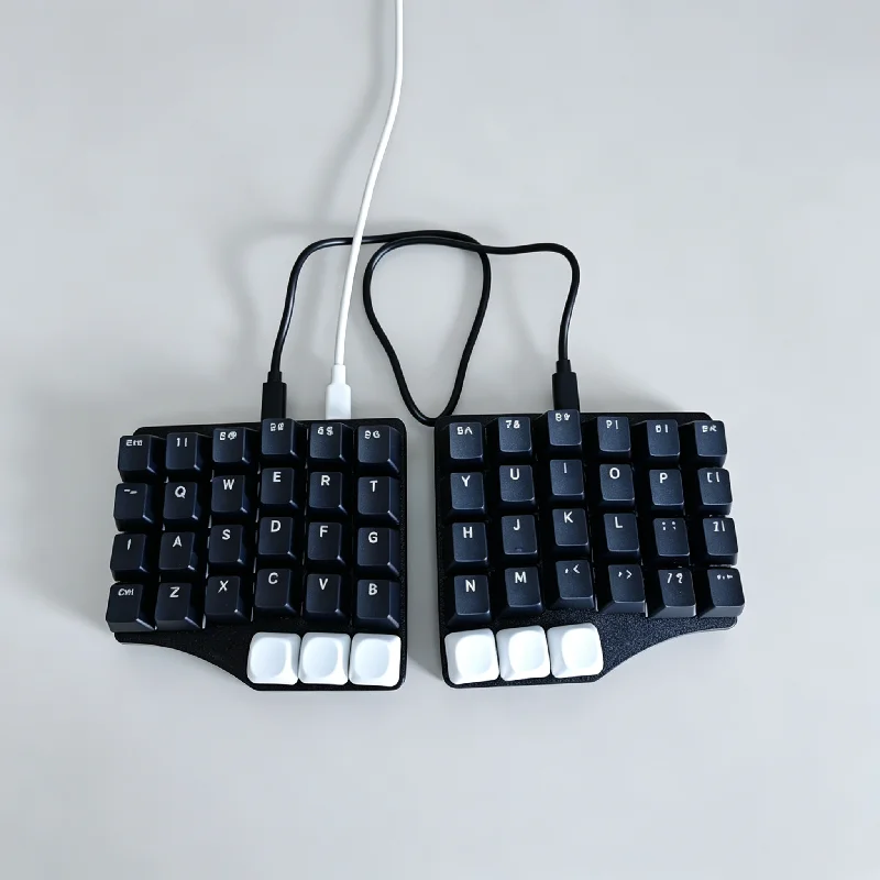 Dolphin54 Wired Split Keyboard Ergonomics Hot Pluggable Qmk/vial 4x6 Layout Programming Custom Keypad For Typing Office Gaming