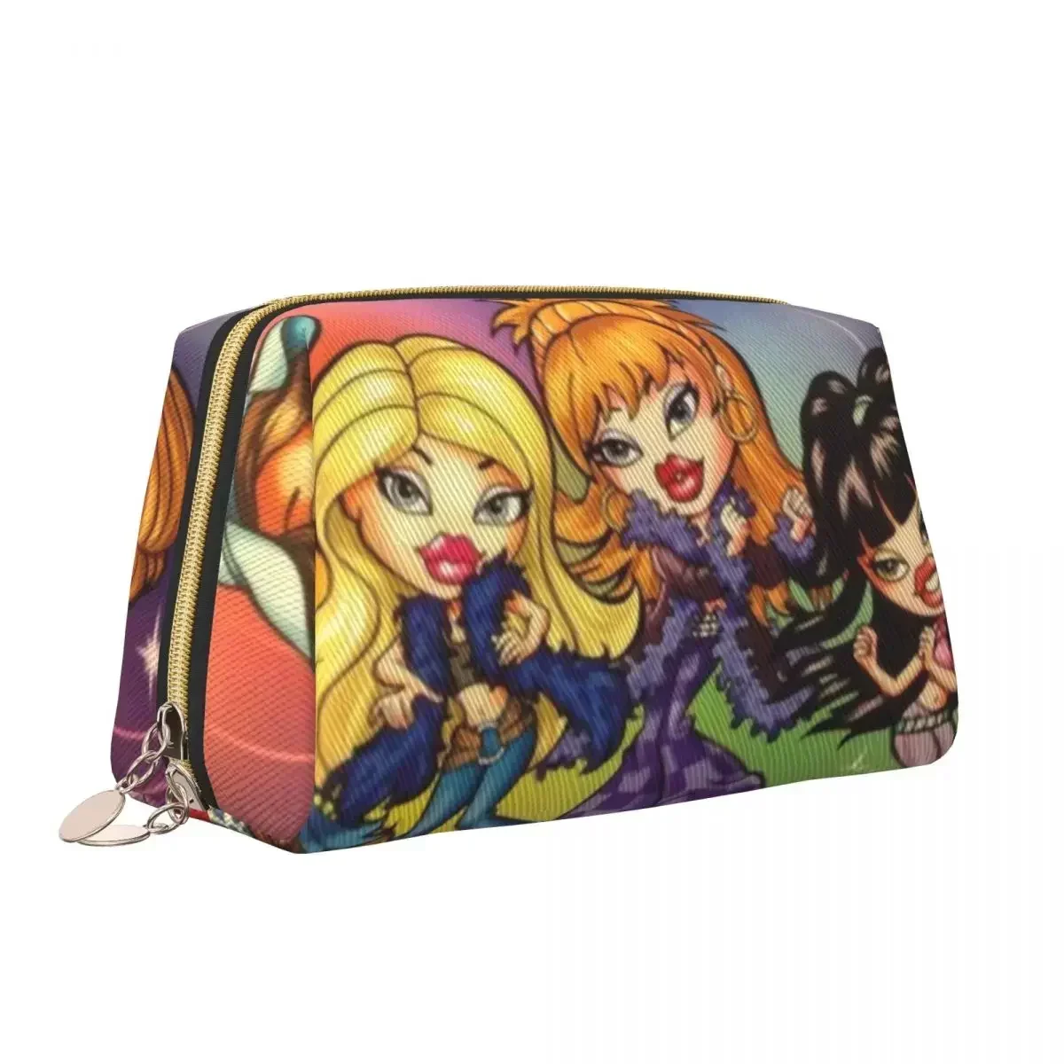 Bolsa de aseo de muñeca Bratz Rock Angelz de viaje, organizador de maquillaje cosmético de película de Tv de dibujos animados Kawaii, estuche Dopp de almacenamiento de belleza para mujer