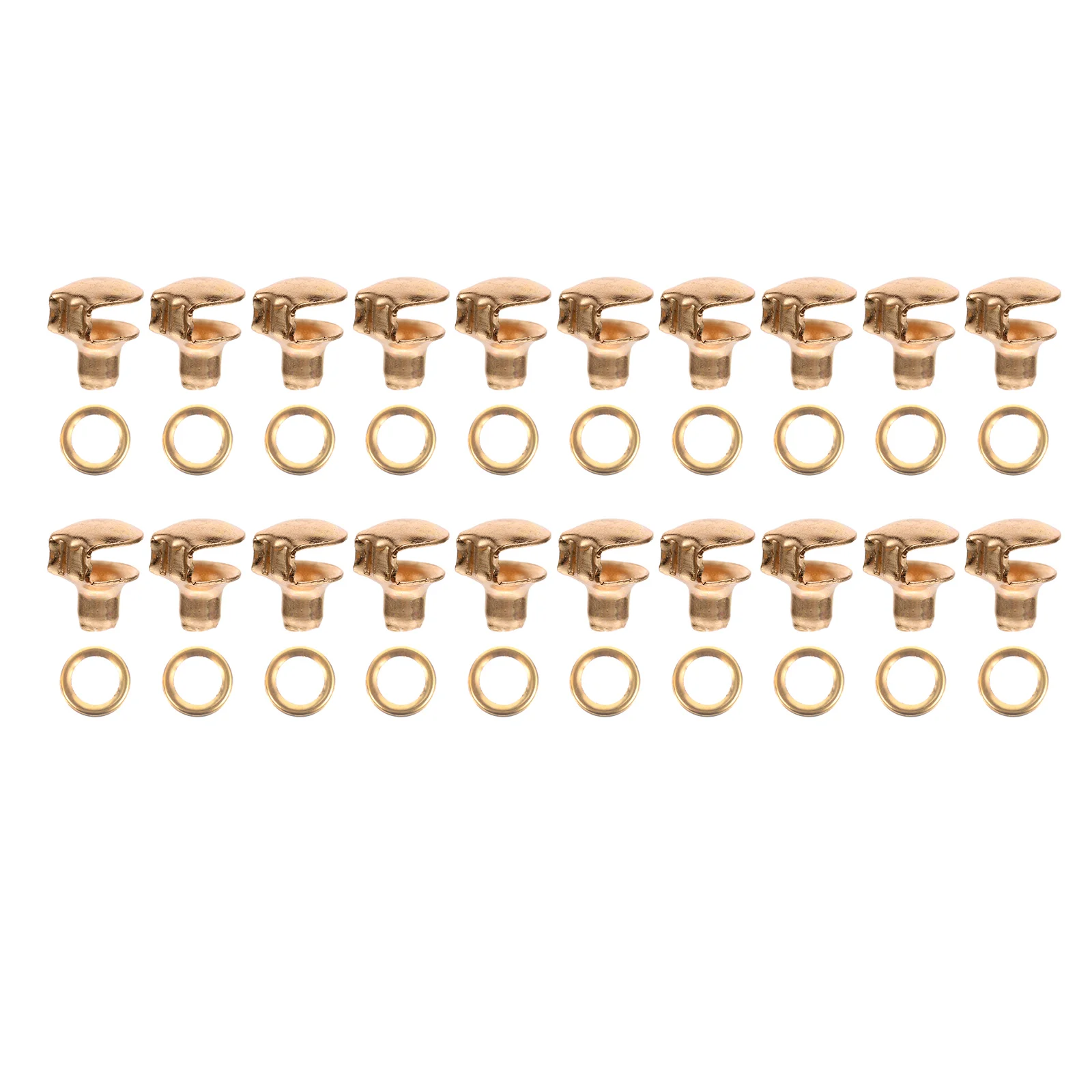 20 Pcs Shoe Lace Hole Repair Brass Shoelace Hooks Hiking Boots Connector Buttons Connectors Supplies