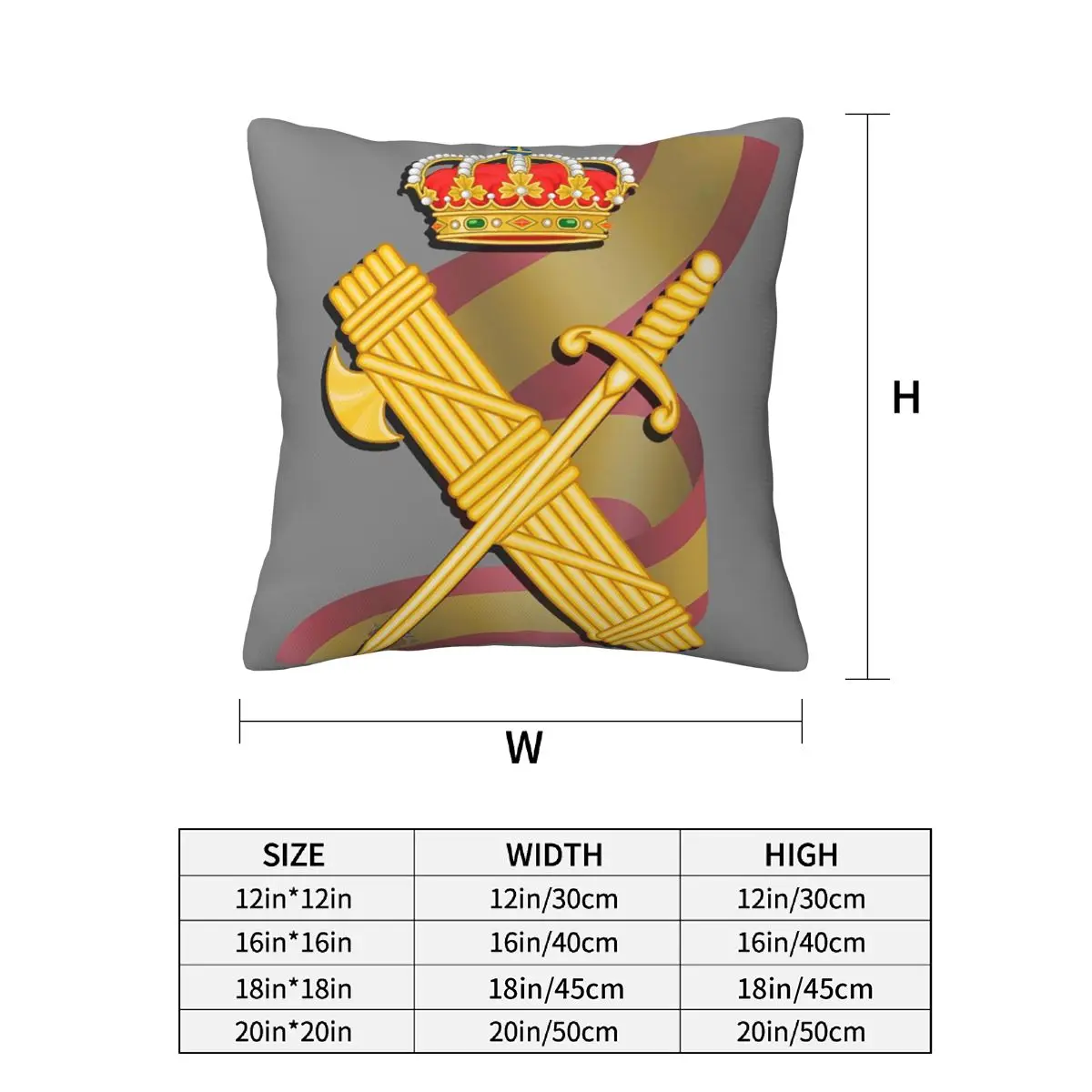 Spanish Guard Civil Spain Flag 2 pcs Square Pillowcase Pillow Cover Cushion Decor Comfort Throw Pillow for Home Bedroom