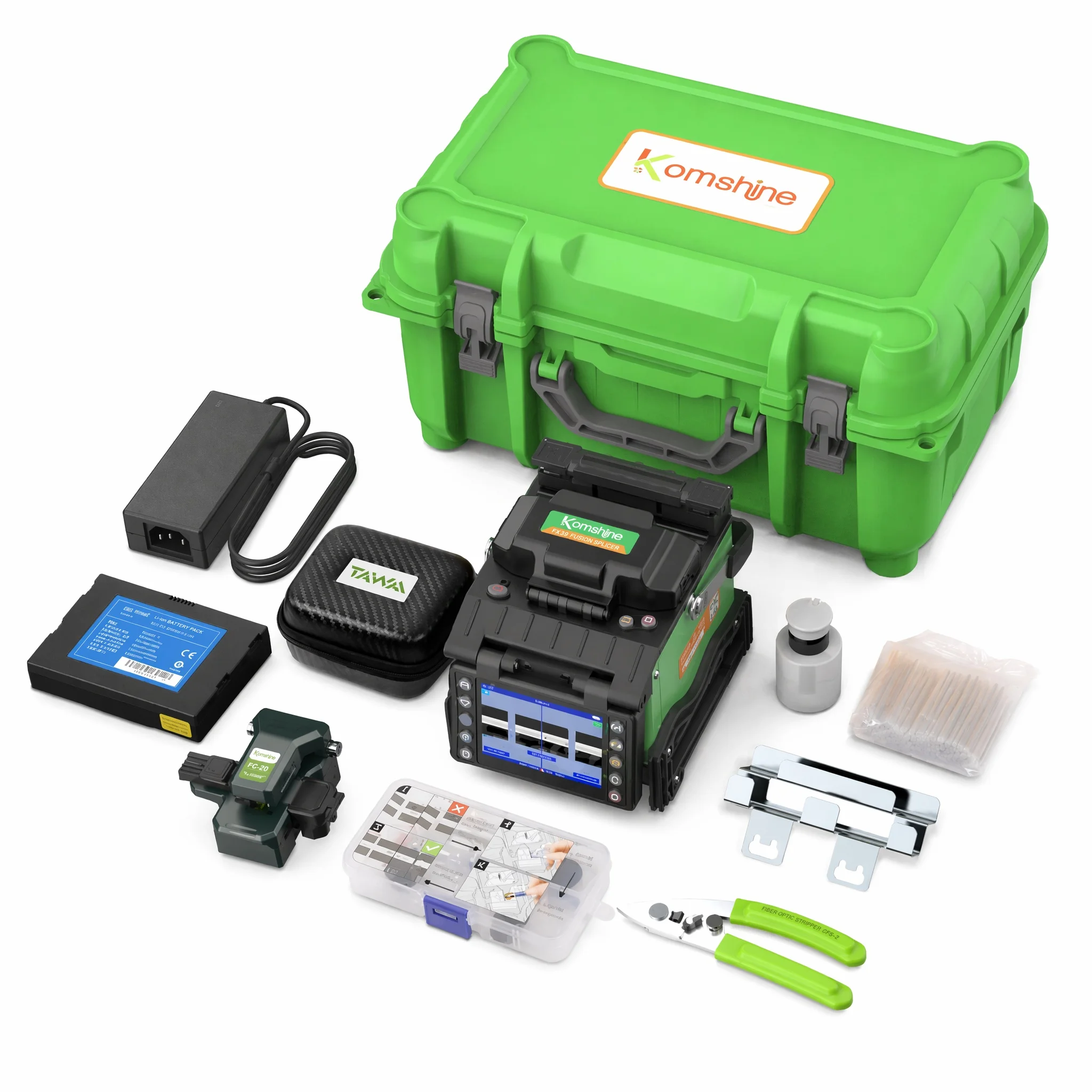 FTTH Optical Splicing Machine Komshine GX39 Manufacturer Fiber Optic Fusion Splicer with 72,000 Cleaves as INNO Fiber Welder